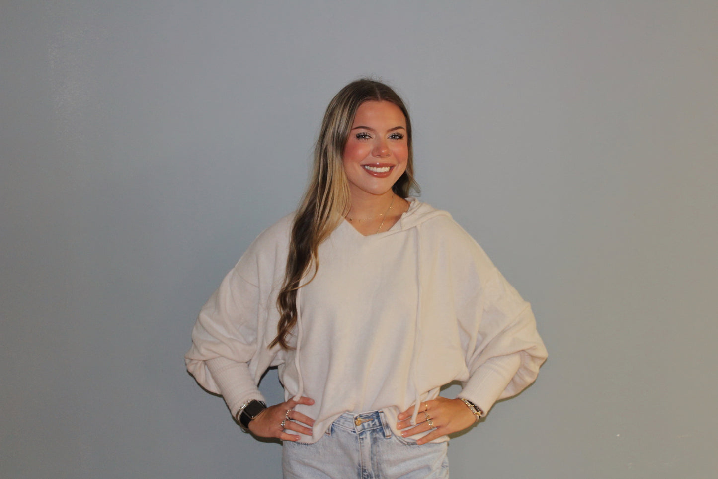 Balloon Sleeve Hoodie