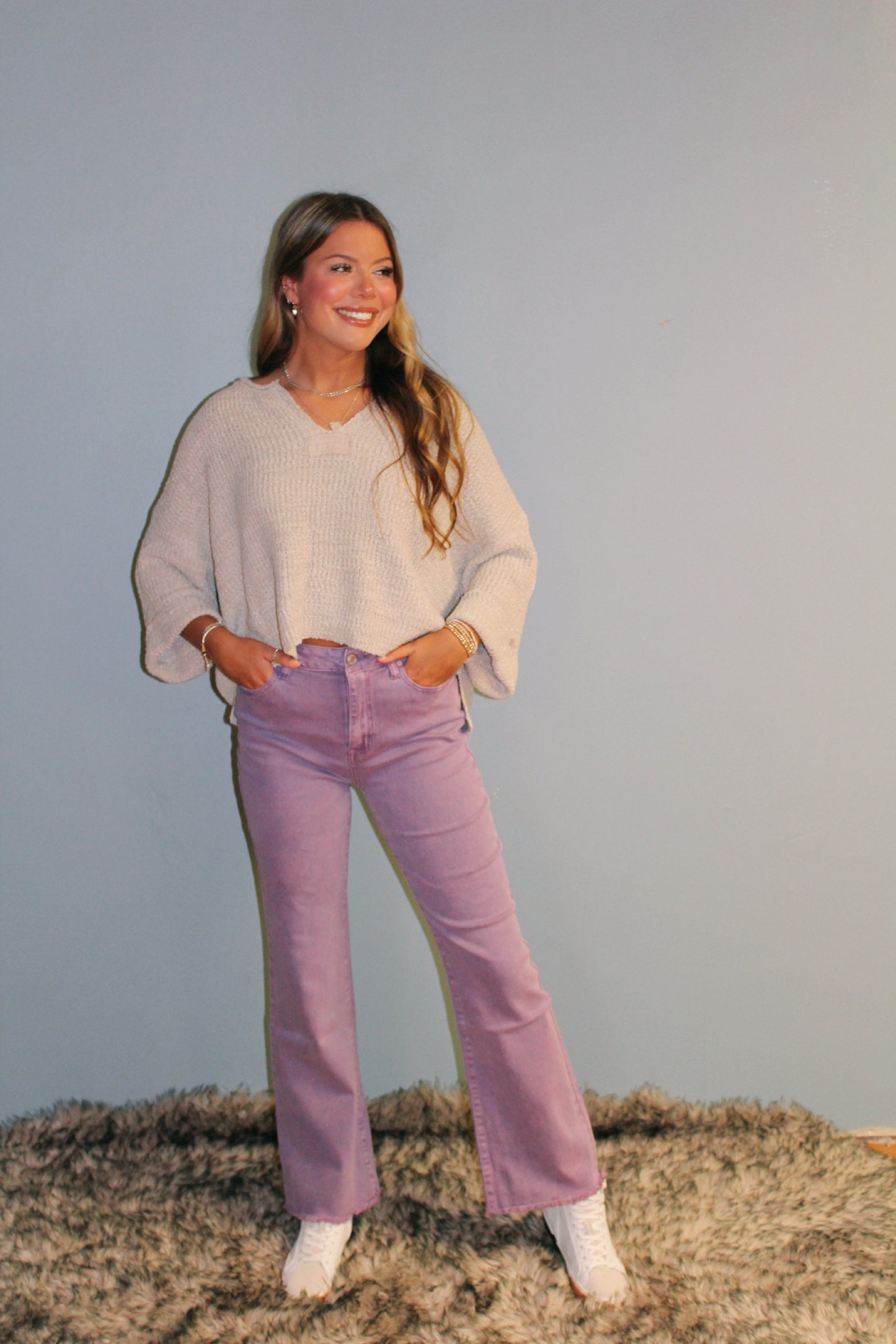 Acid Wash Frayed Jeans