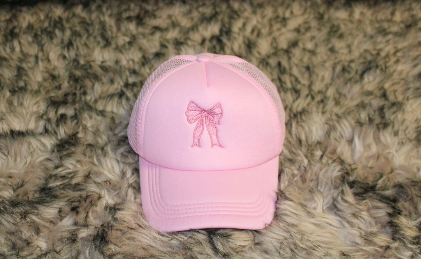Pink Bow Trucker Hat