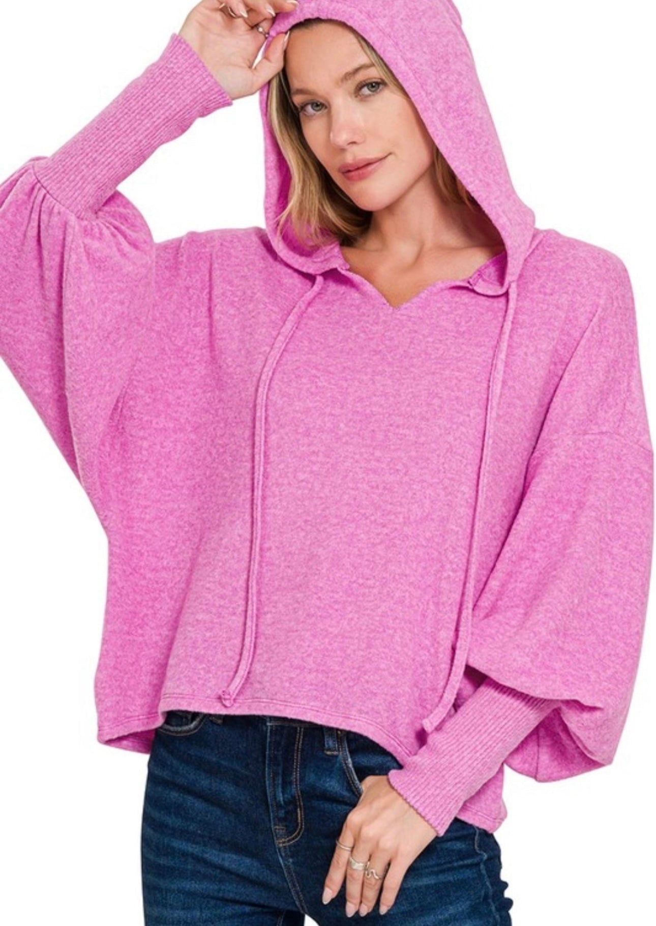 Balloon Sleeve Hoodie