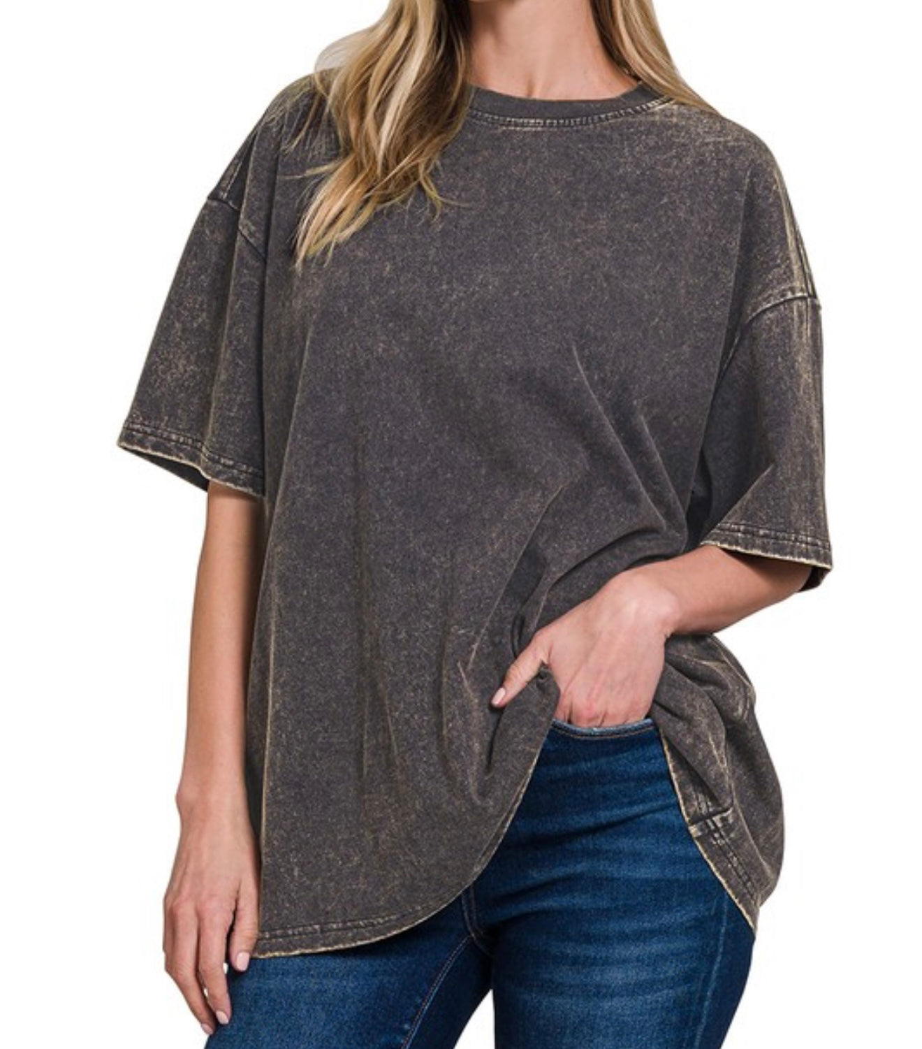 Ash Black Oversized Tee