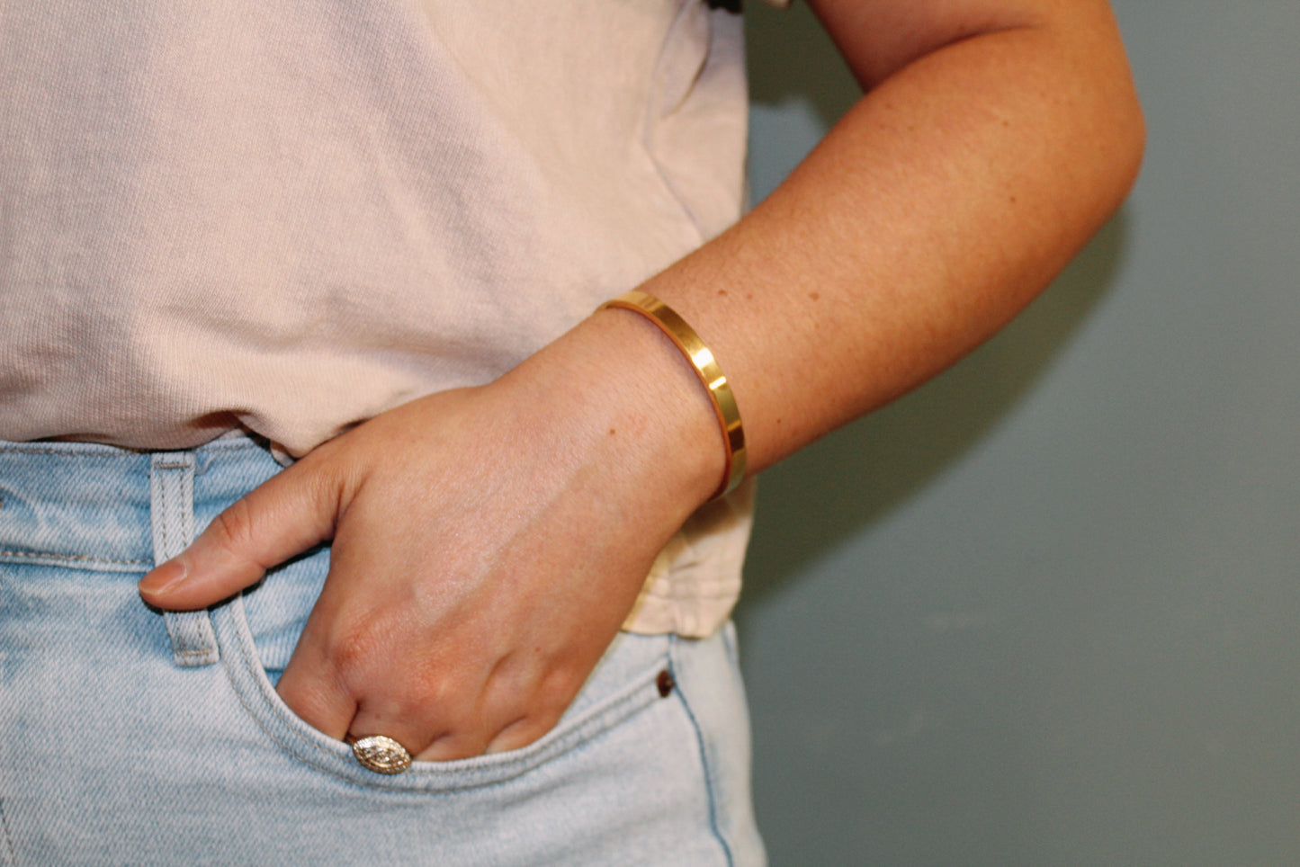 Stainless Steel Gold Bangle