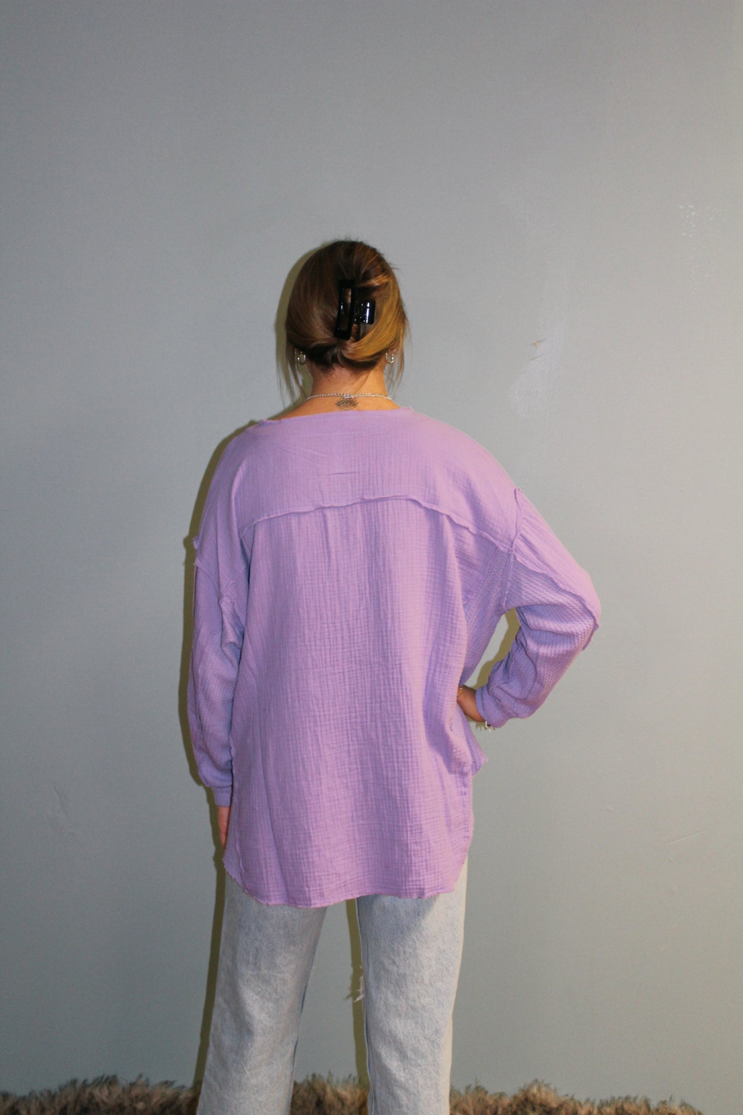 Lavender Linen Top