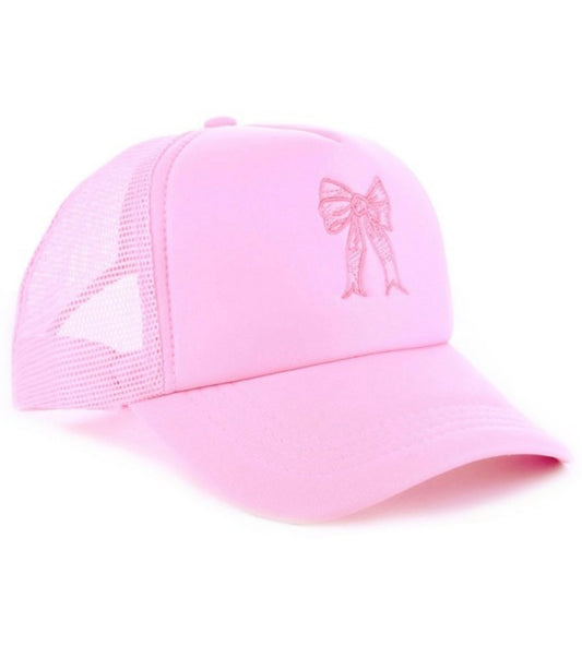 Pink Bow Trucker Hat