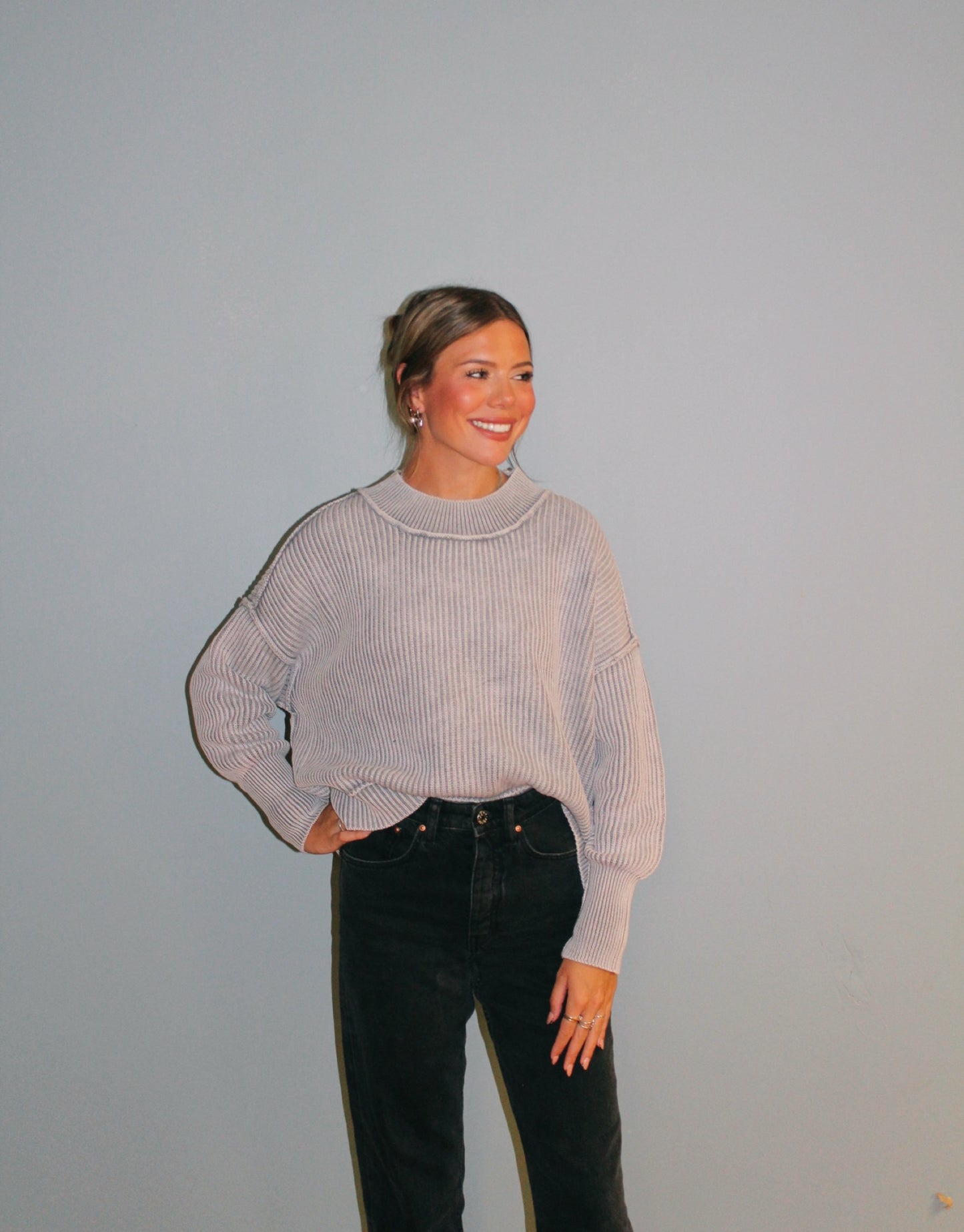 Acid Washed Sleet Sweater