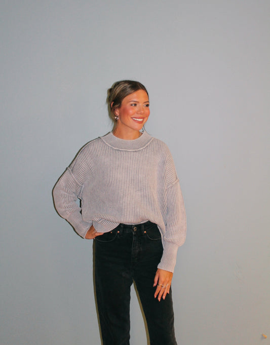 Acid Washed Sleet Sweater
