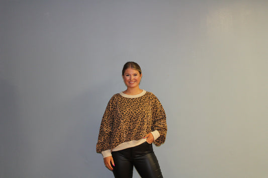 Oversized Cheetah Pullover