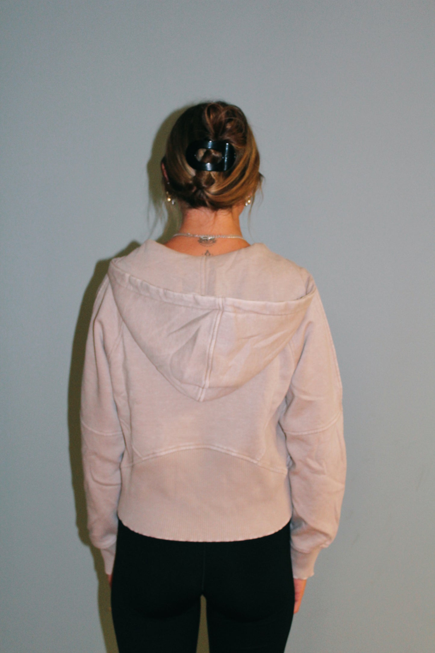 Mocha Half Zip Fleece Hoodie