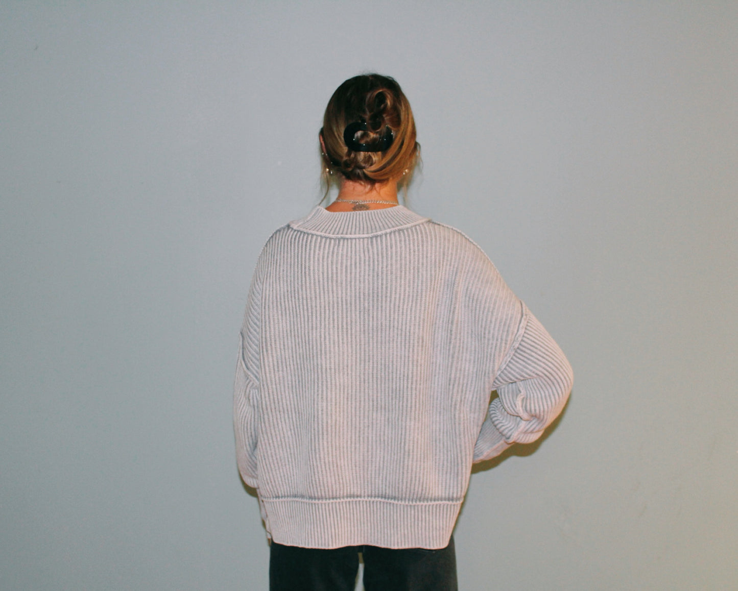 Acid Washed Sleet Sweater