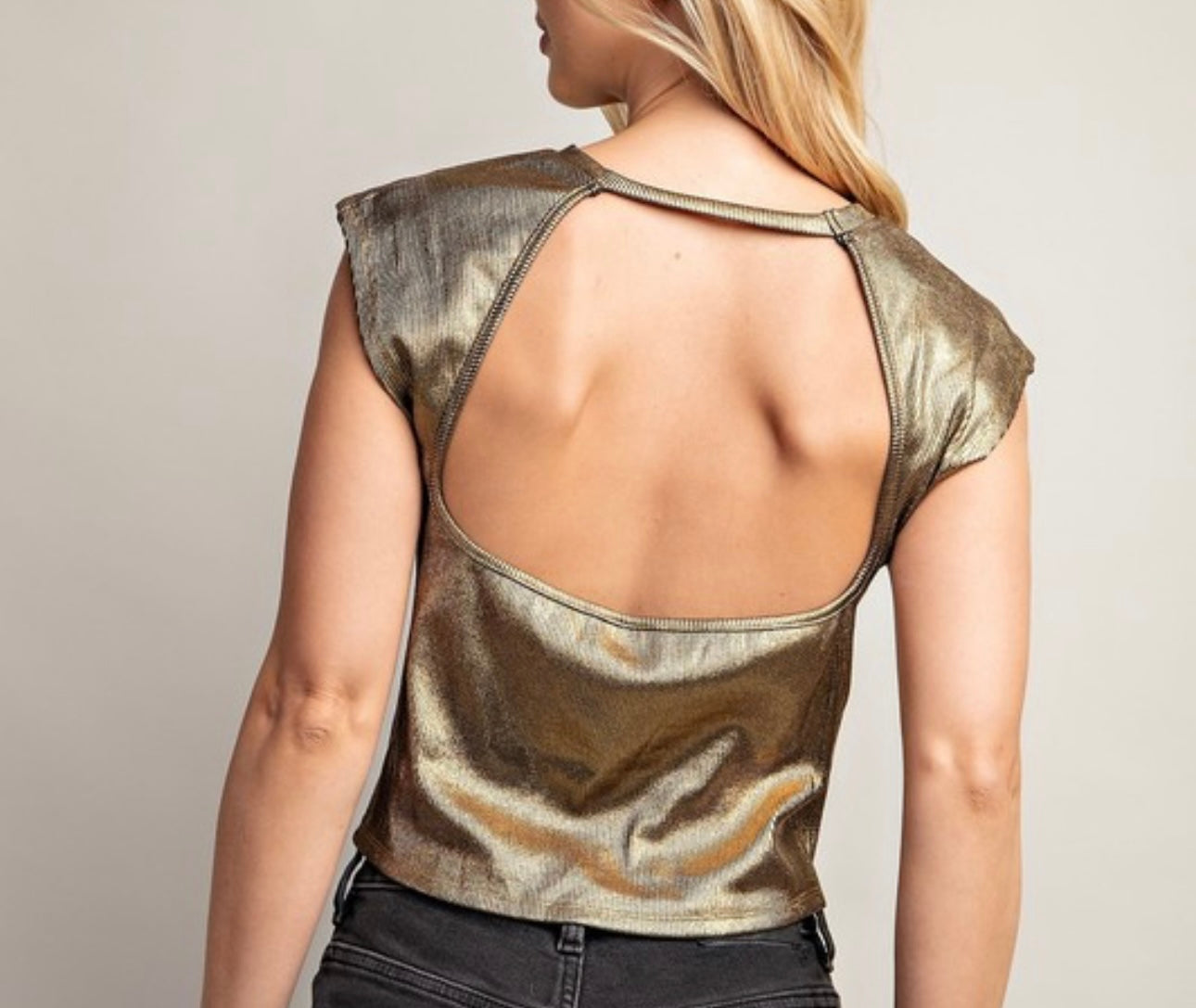 Gold Metallic Top