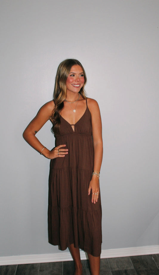 Brown Midi Dress