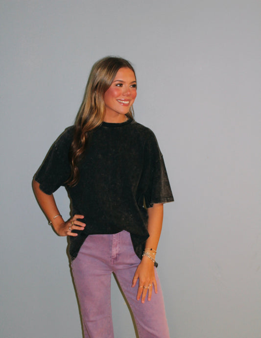 Ash Black Oversized Tee