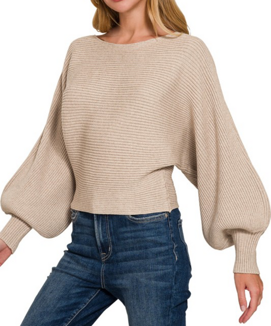 Balloon Sleeve Sweater