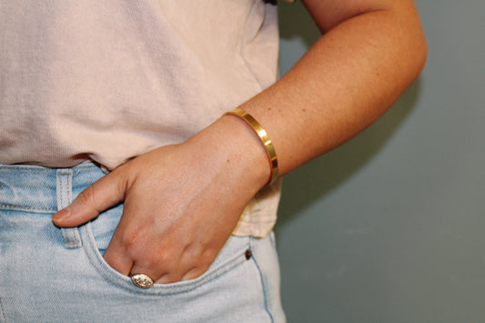 Stainless Steel Gold Bangle