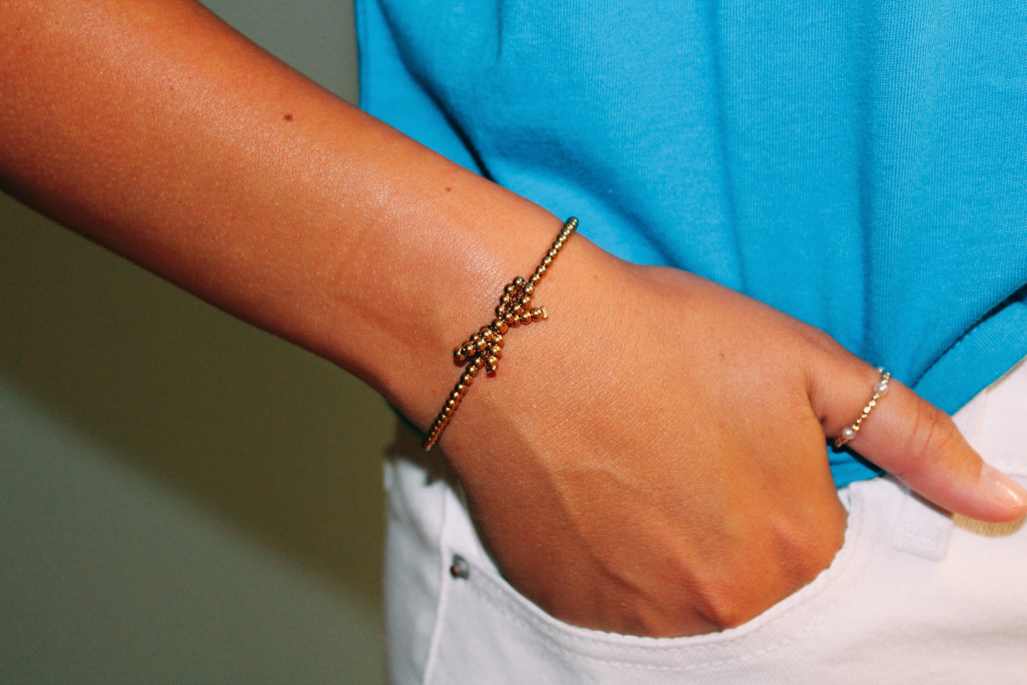 Beaded Bow Bracelet
