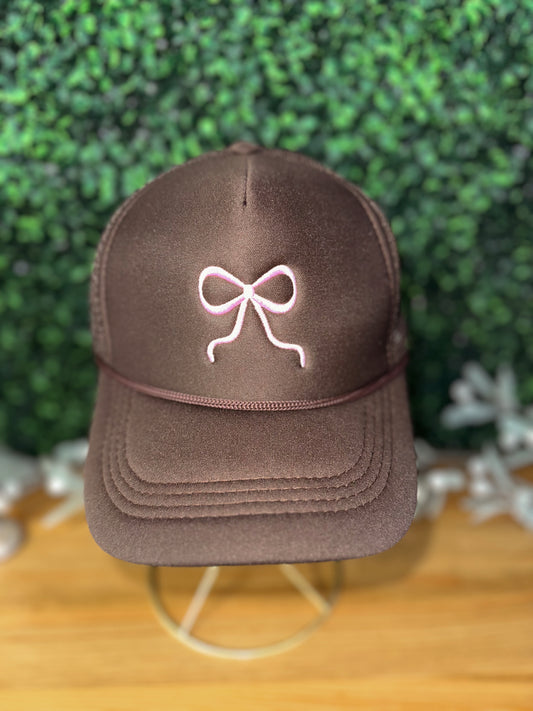 Brown Bow Trucker Hat