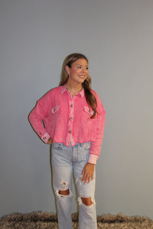 Pink Shacket